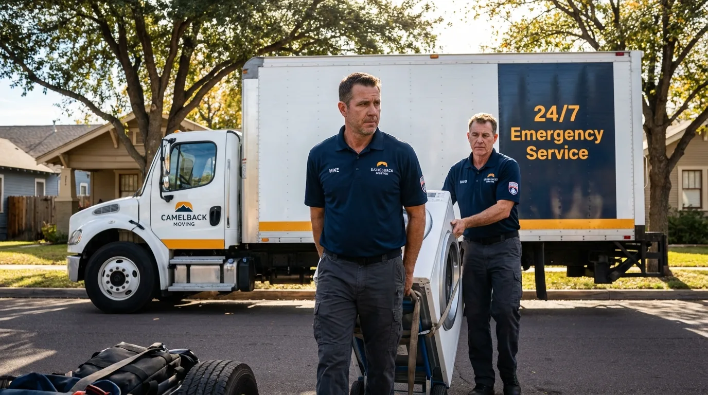 CamelBack Moving crew loading furniture in Santa Barbara, CA